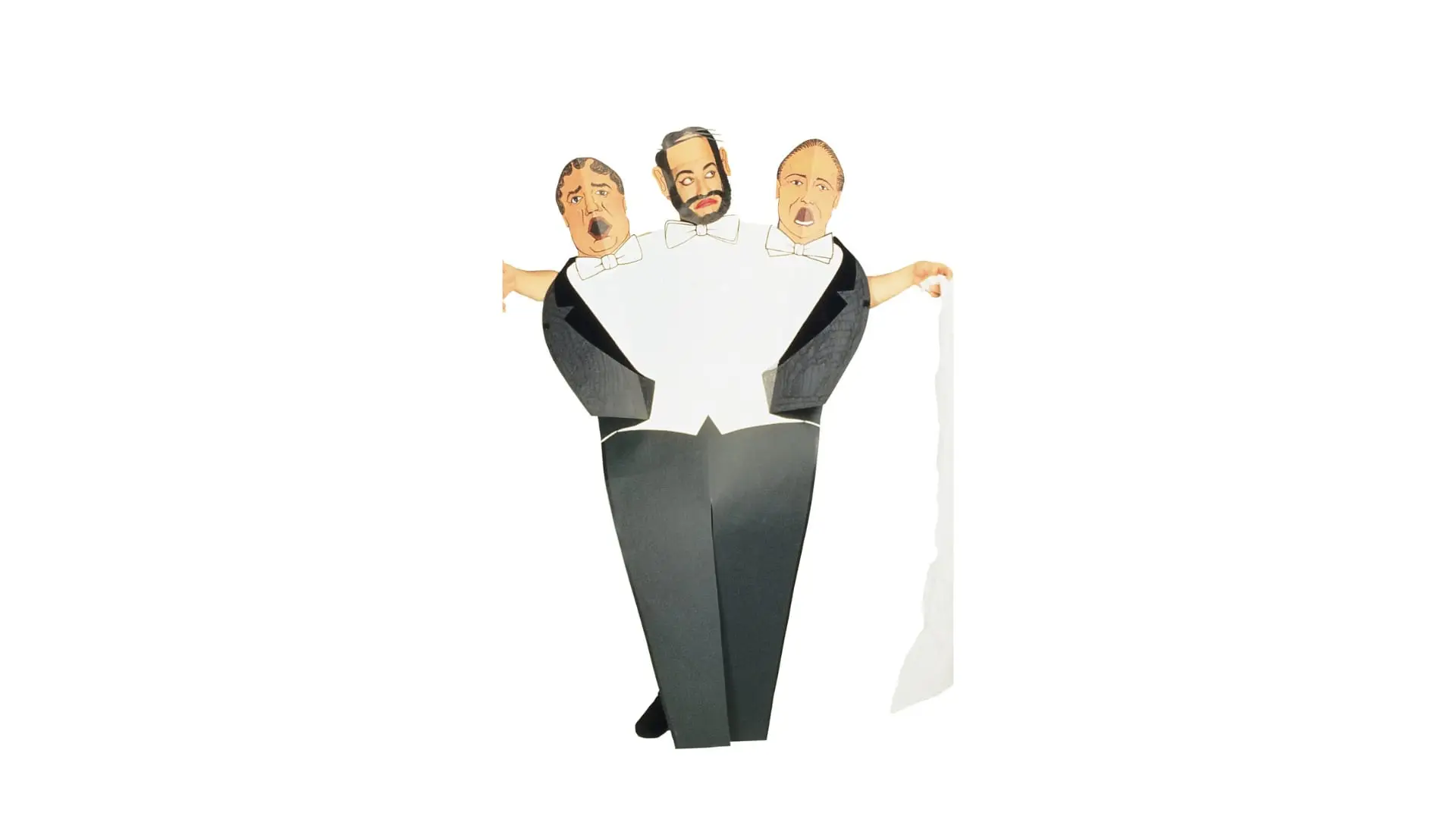 Ennio as a three-headed paper trio
